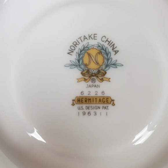 Vintage Noritake  Hermatige Tea Cup and Saucer Set of 2 Pattern 6226 - Picture 5 of 12